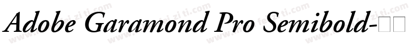 Adobe Garamond Pro Semibold字体转换